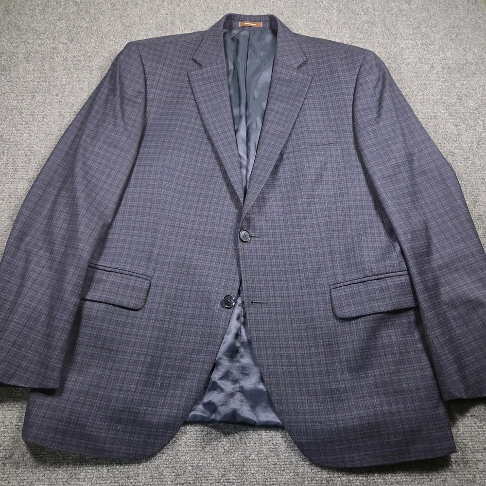 Peter Millar 100% Wool Blazer Mens 42R Blue Plaid Sport Coat Canada